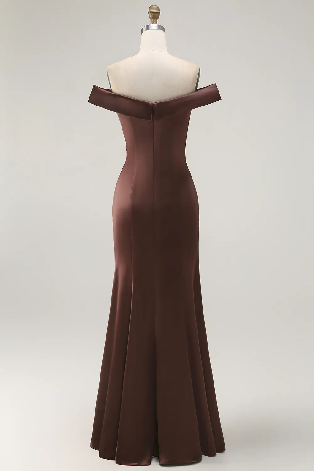 Elegant Off-The-Shoulder Mermaid Evening Gown With Side Drape Detail