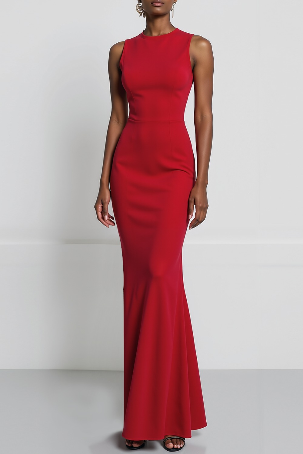 Work Blazer Suit Sets Dress Red Lapel Sheath Maxi Dress