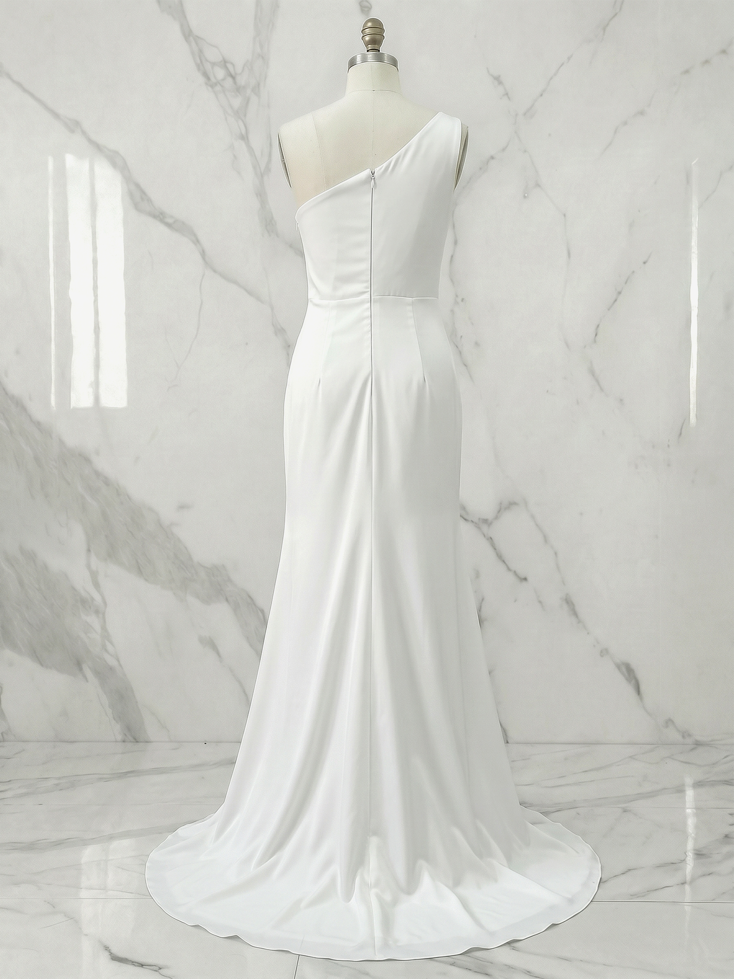 Sophisticated One-Shoulder Embellished Gown