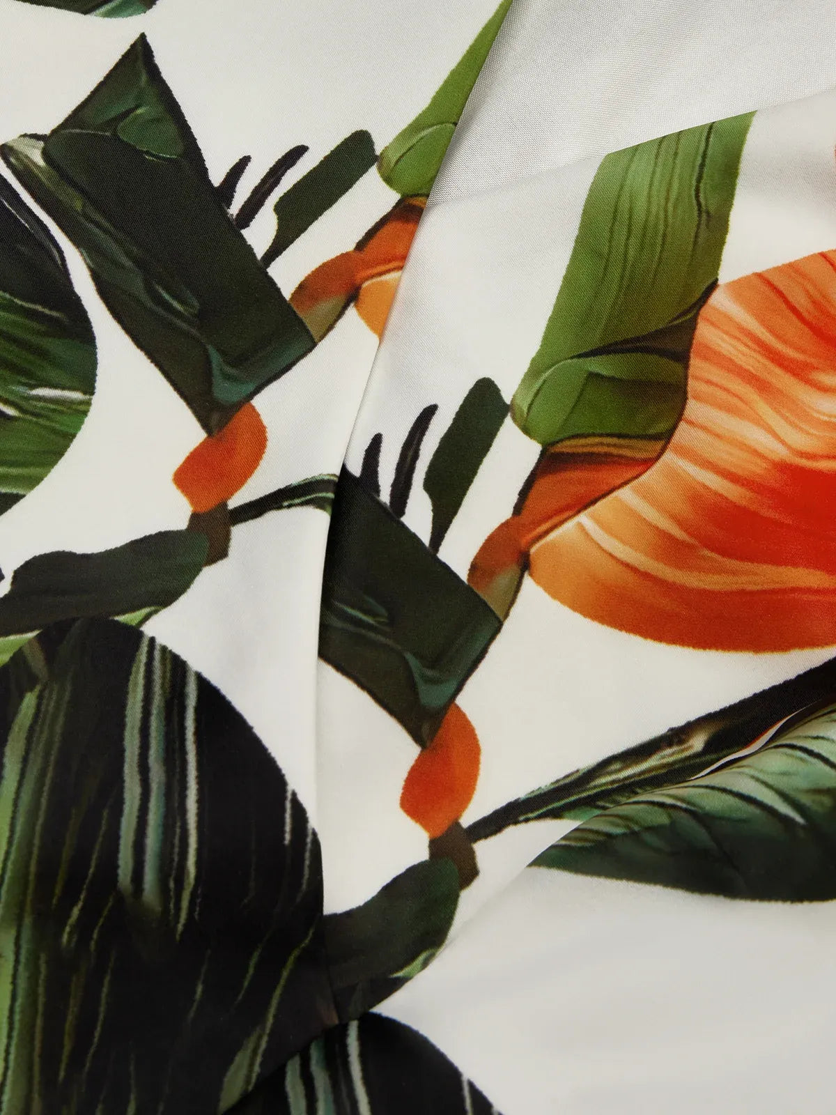 Orange Floral Classic V Neck Sleeveless A-Line Maxi Dress