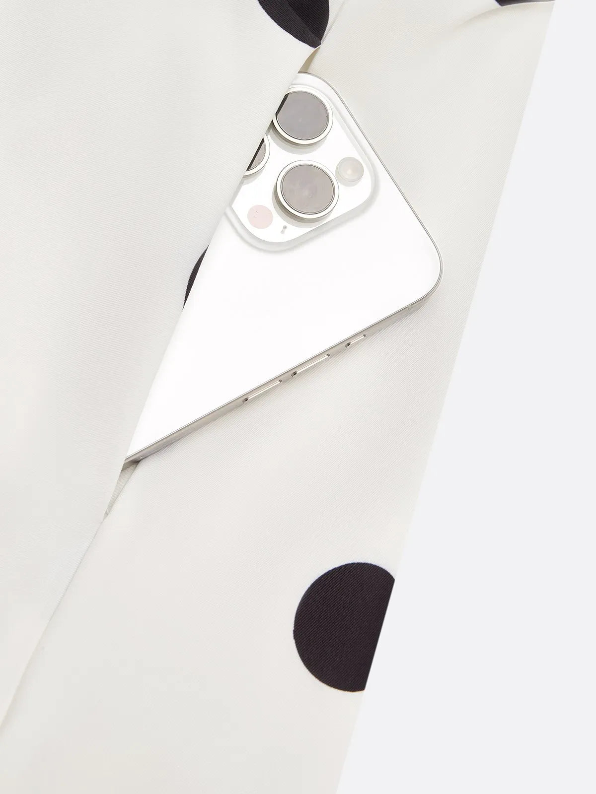 White Polka Dots V Neck Sleeveless A-Line Midi Dress