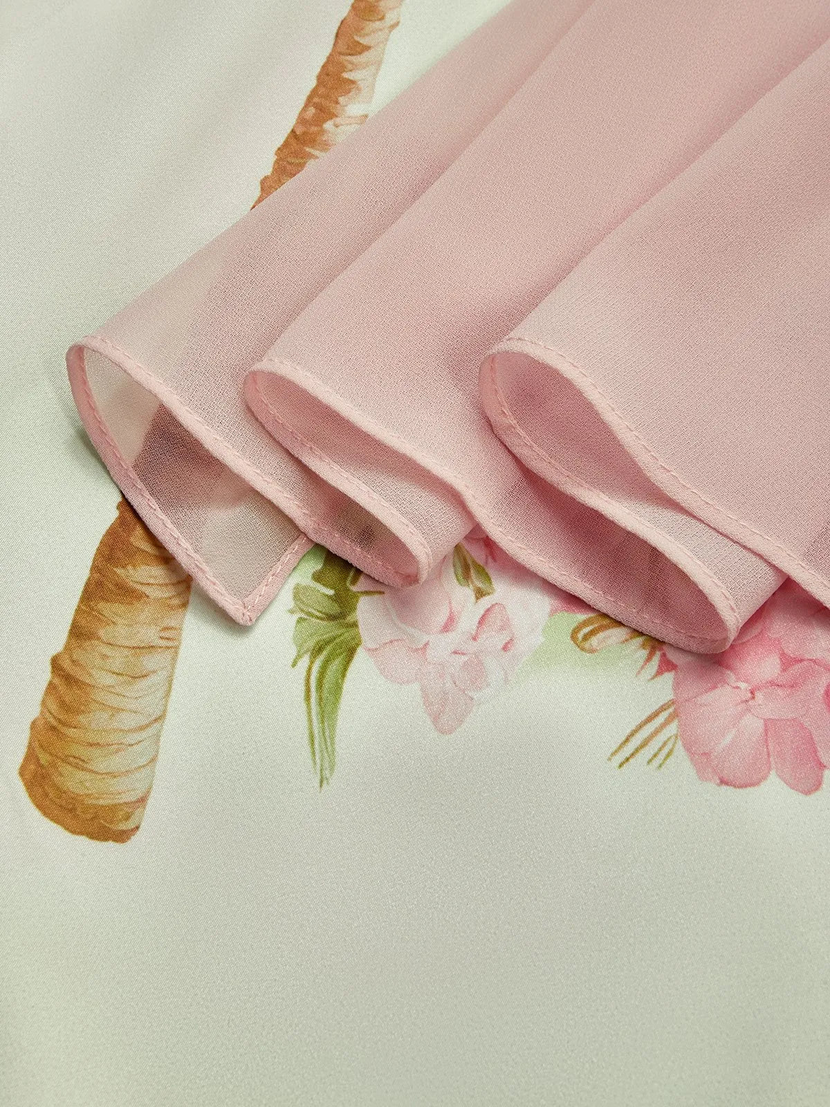 Green Floral Classic Crew Neck Sleeveless A-Line Gown Dress