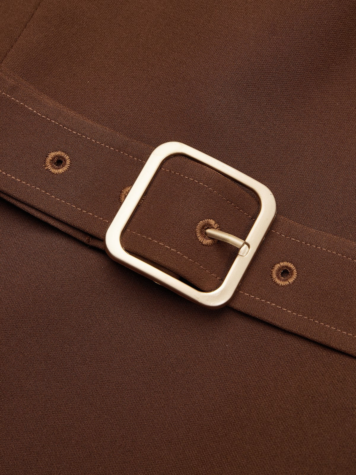 Brown Pleated Slit Classic Boat Neck Sleeveless Mermaid Midi Dress