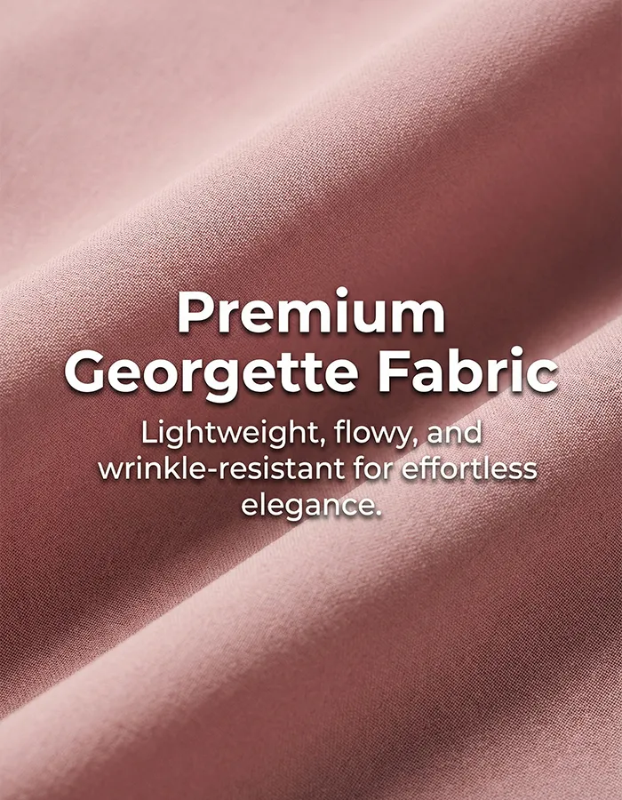 Pink Chiffon Ruffled Hem Maxi Dress