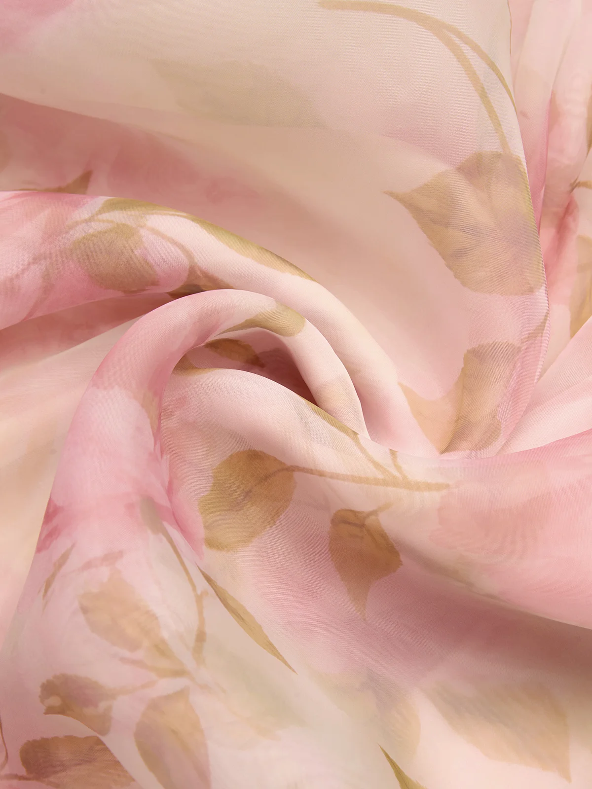 Pink Floral 3D Floral Tulle Strapless Sleeveless A-Line Floor-length Gown Dress
