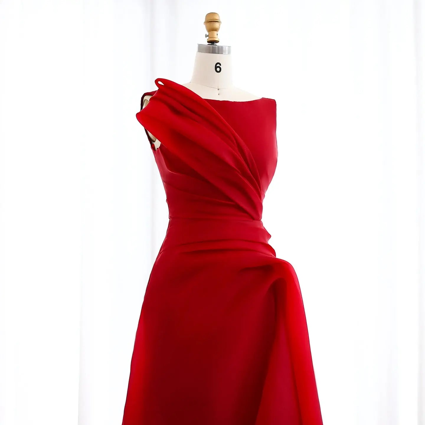 Elegant Burgundy A-Line Evening Dress