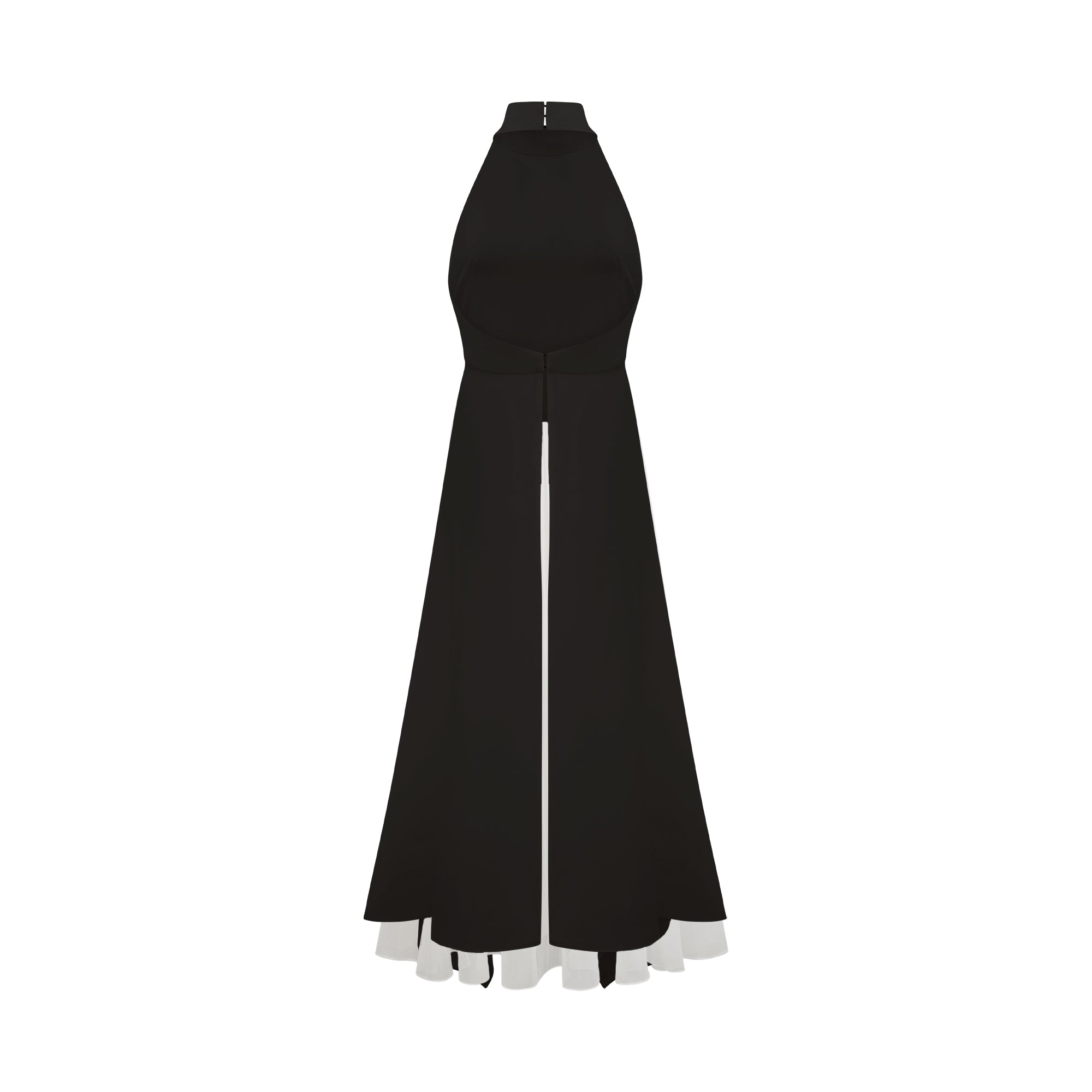 Halterneck layered long dress
