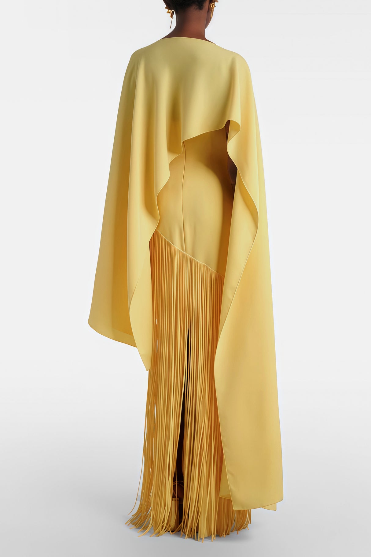 Apparat Fringed Maxi Dress with Shawl