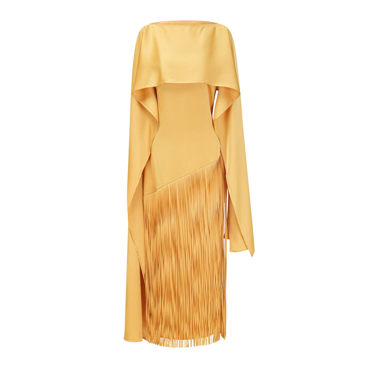 Apparat Fringed Maxi Dress with Shawl