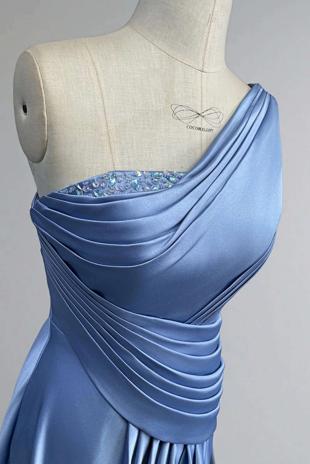 Sheath One Shoulder Sleeveless Floor Length Mother Dresses