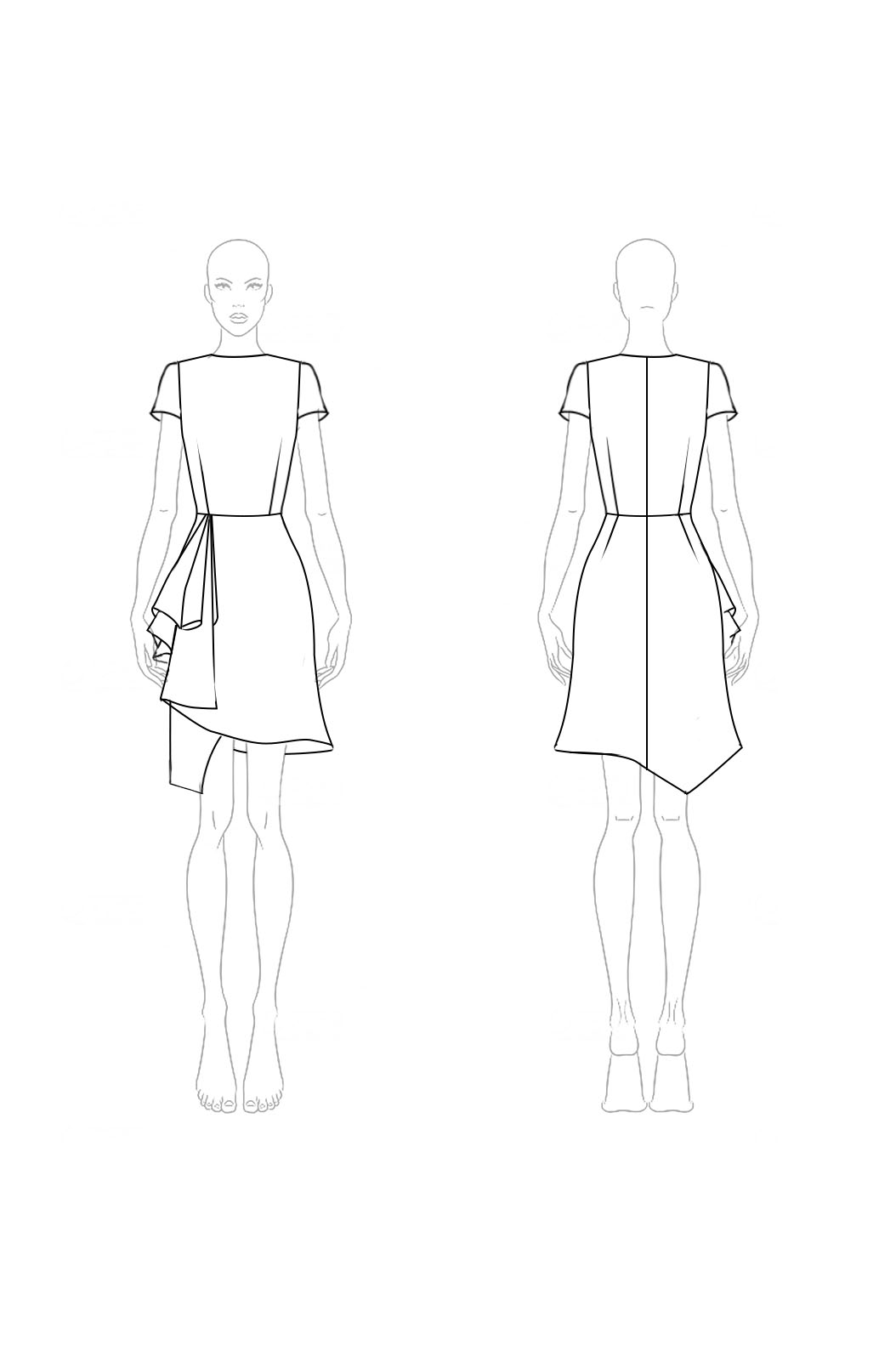 Work Semi-Formal Dress Red Ruffles Crew Mini Dress