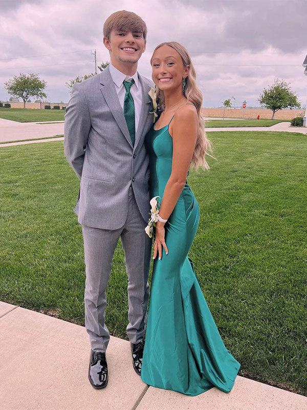 Pink Mermaid Sweetheart Spaghetti Strap Long Prom Dress