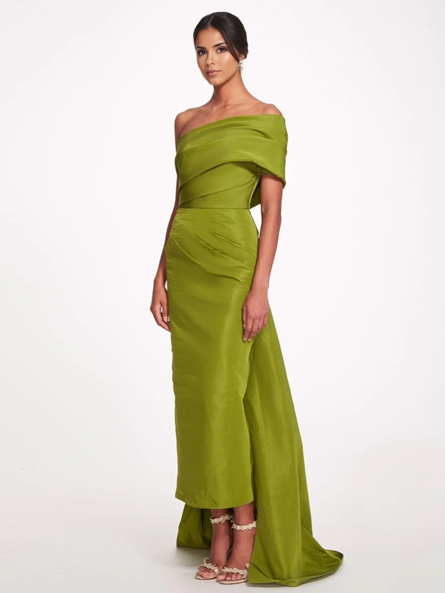 Sophisticated One-Shoulder Taffeta Gown