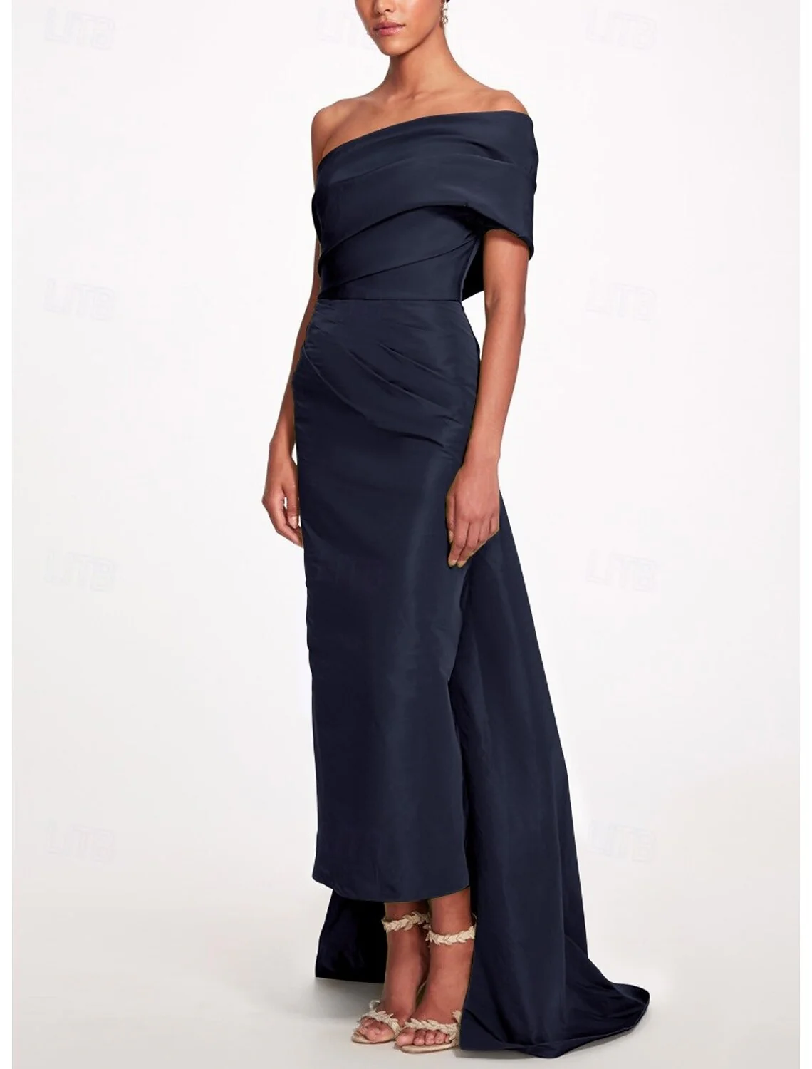 Sophisticated One-Shoulder Taffeta Gown