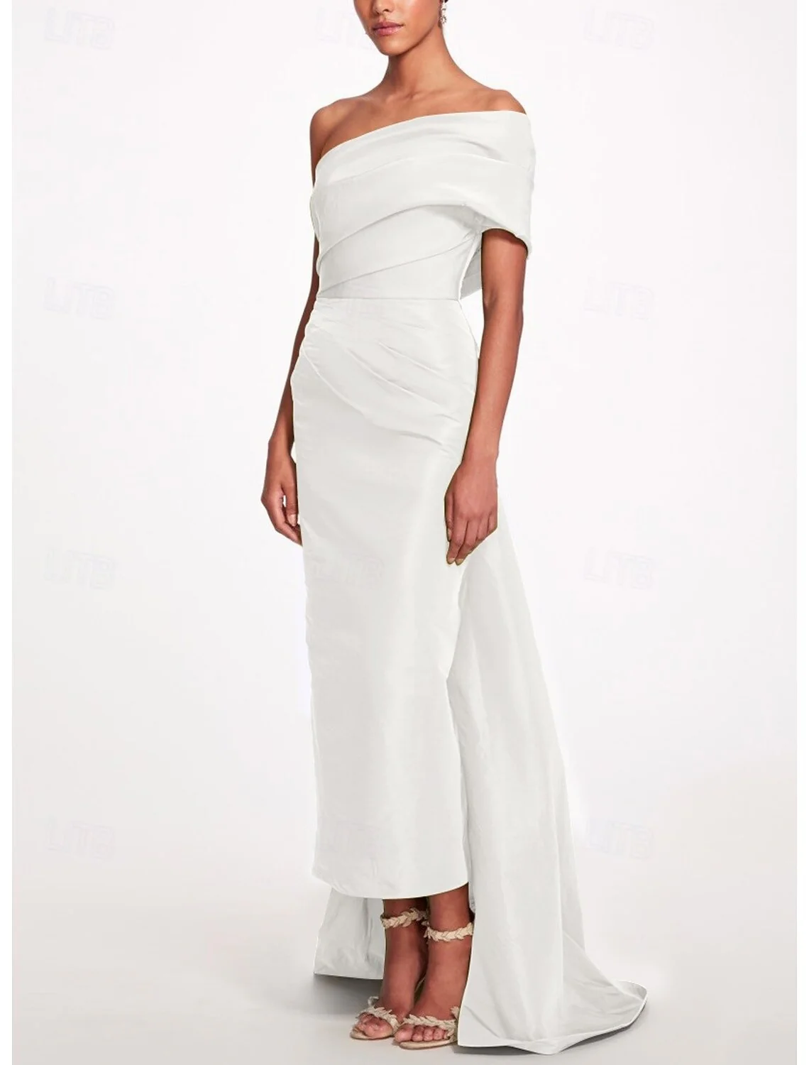 Sophisticated One-Shoulder Taffeta Gown