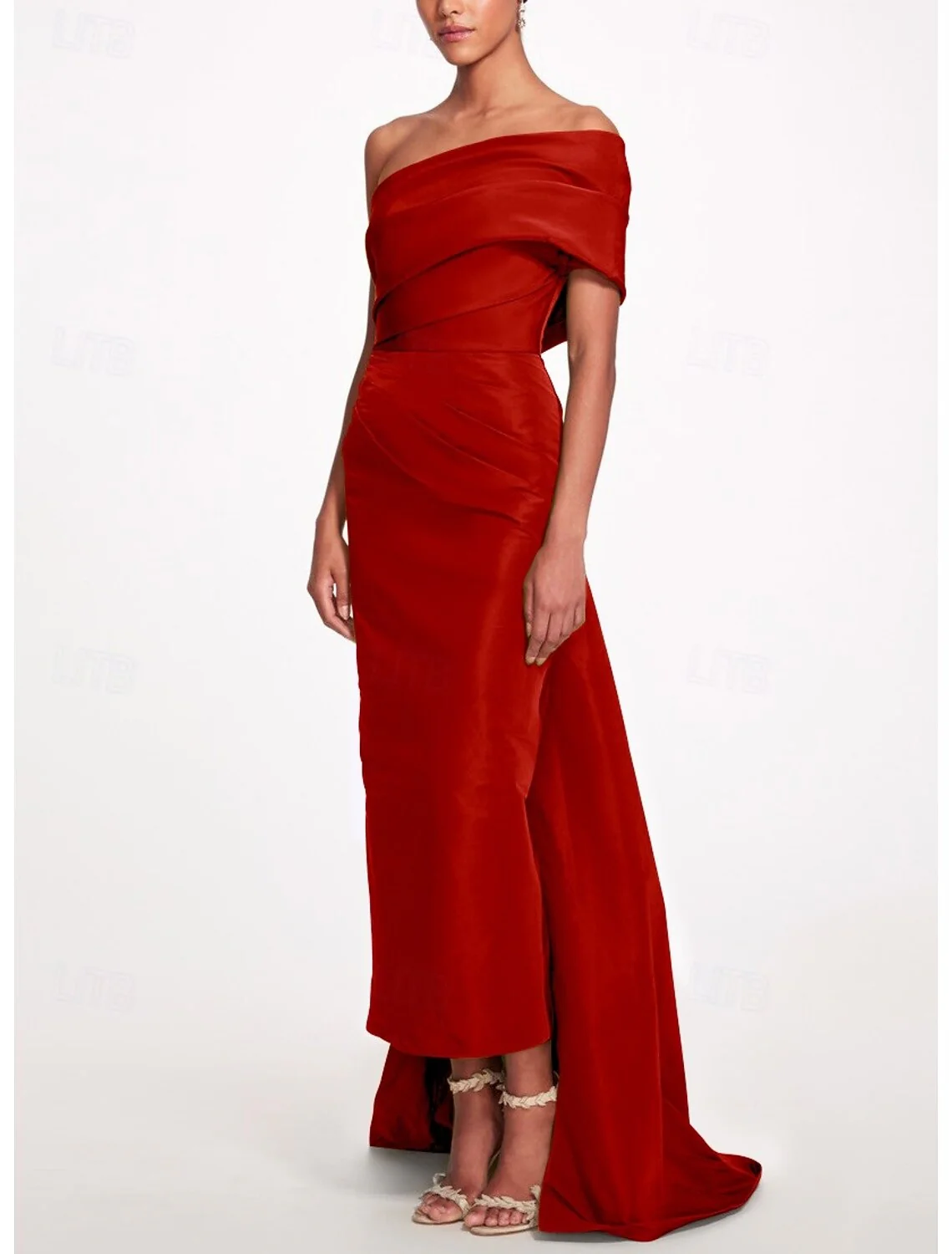 Sophisticated One-Shoulder Taffeta Gown