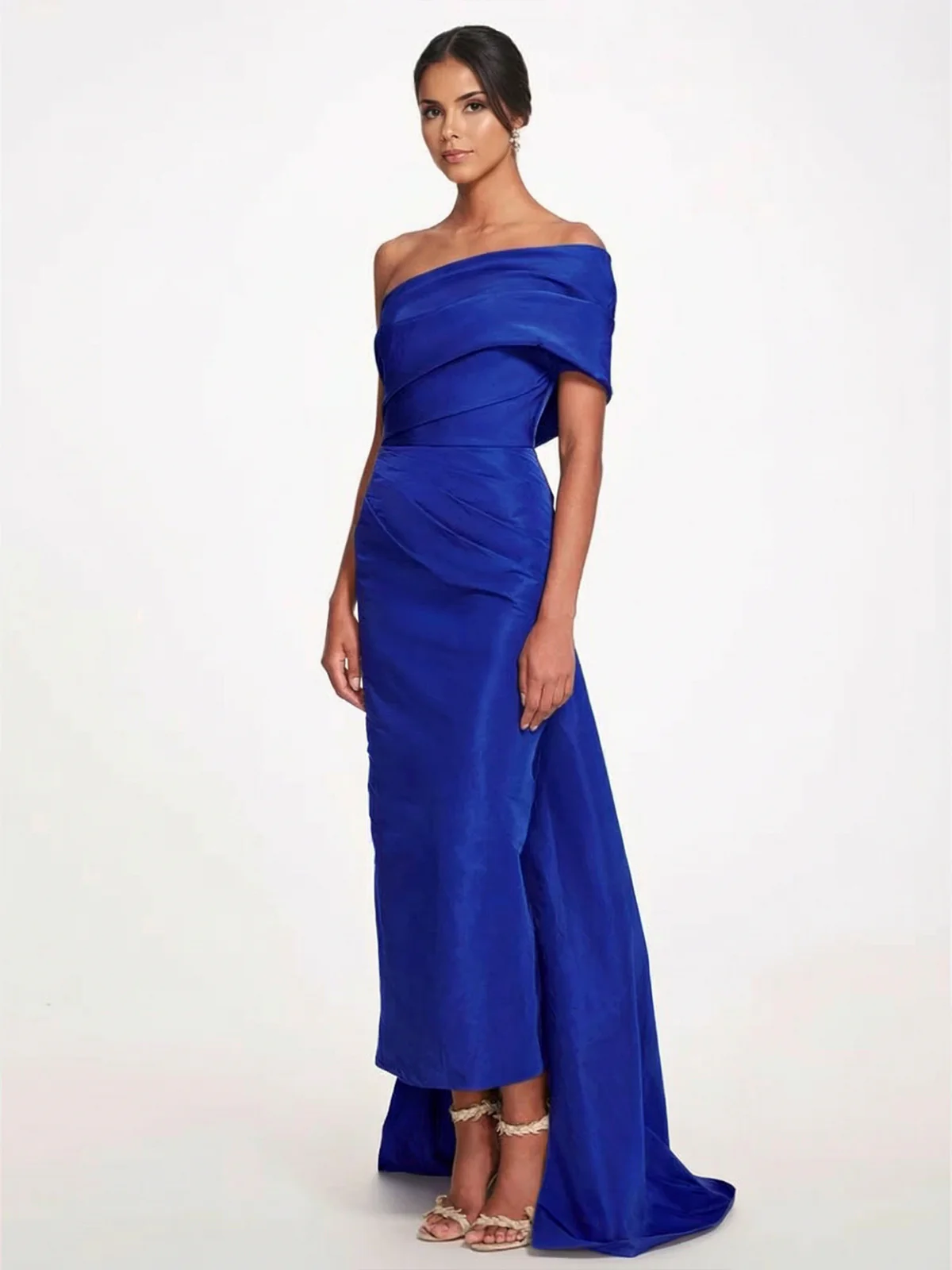Sophisticated One-Shoulder Taffeta Gown