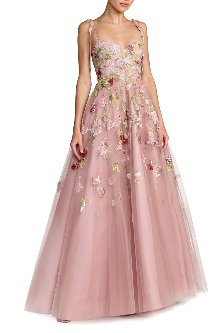 Embellished Tulle Ball Gown
