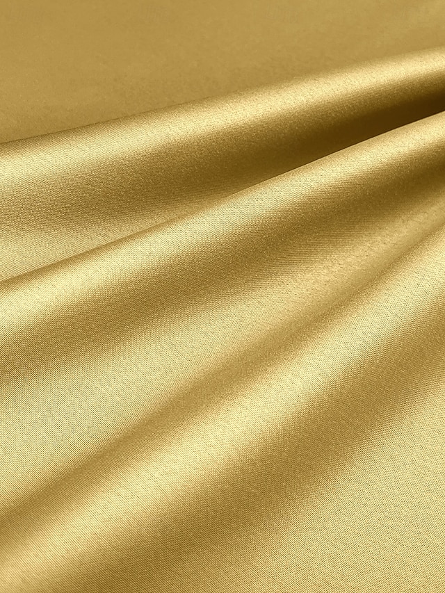 Asymmetric Crystal Brooch Satin A-Line Evening Gown With Slit