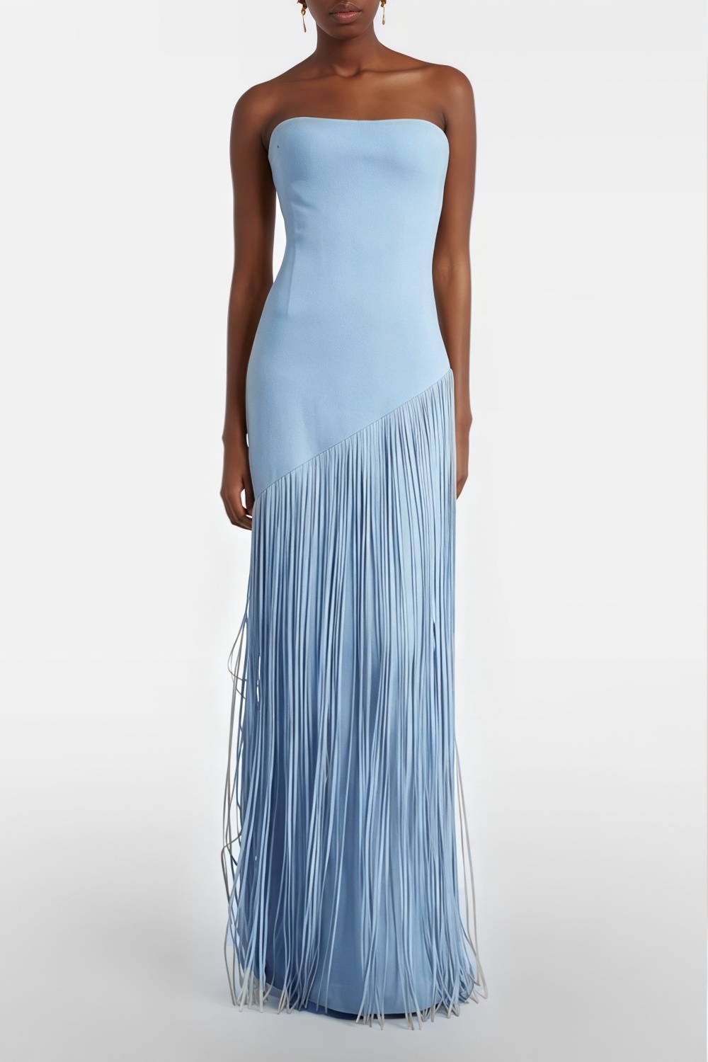 Apparat Fringed Maxi Dress with Shawl