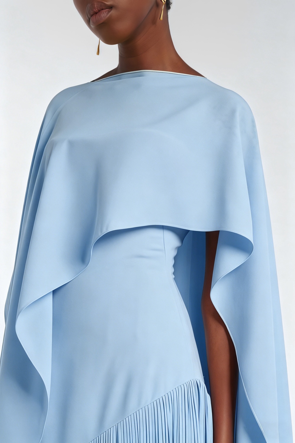 Apparat Fringed Maxi Dress with Shawl