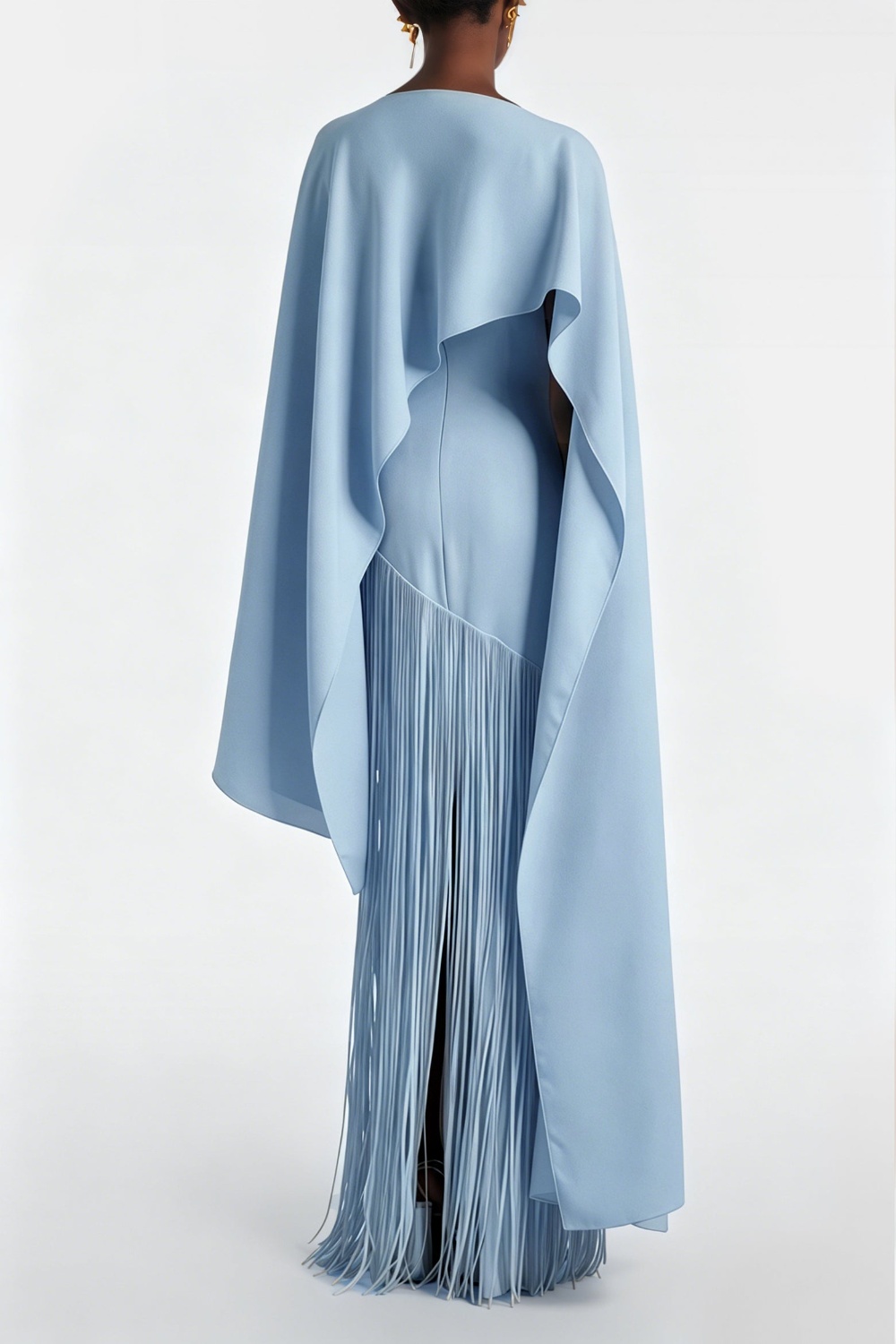 Apparat Fringed Maxi Dress with Shawl