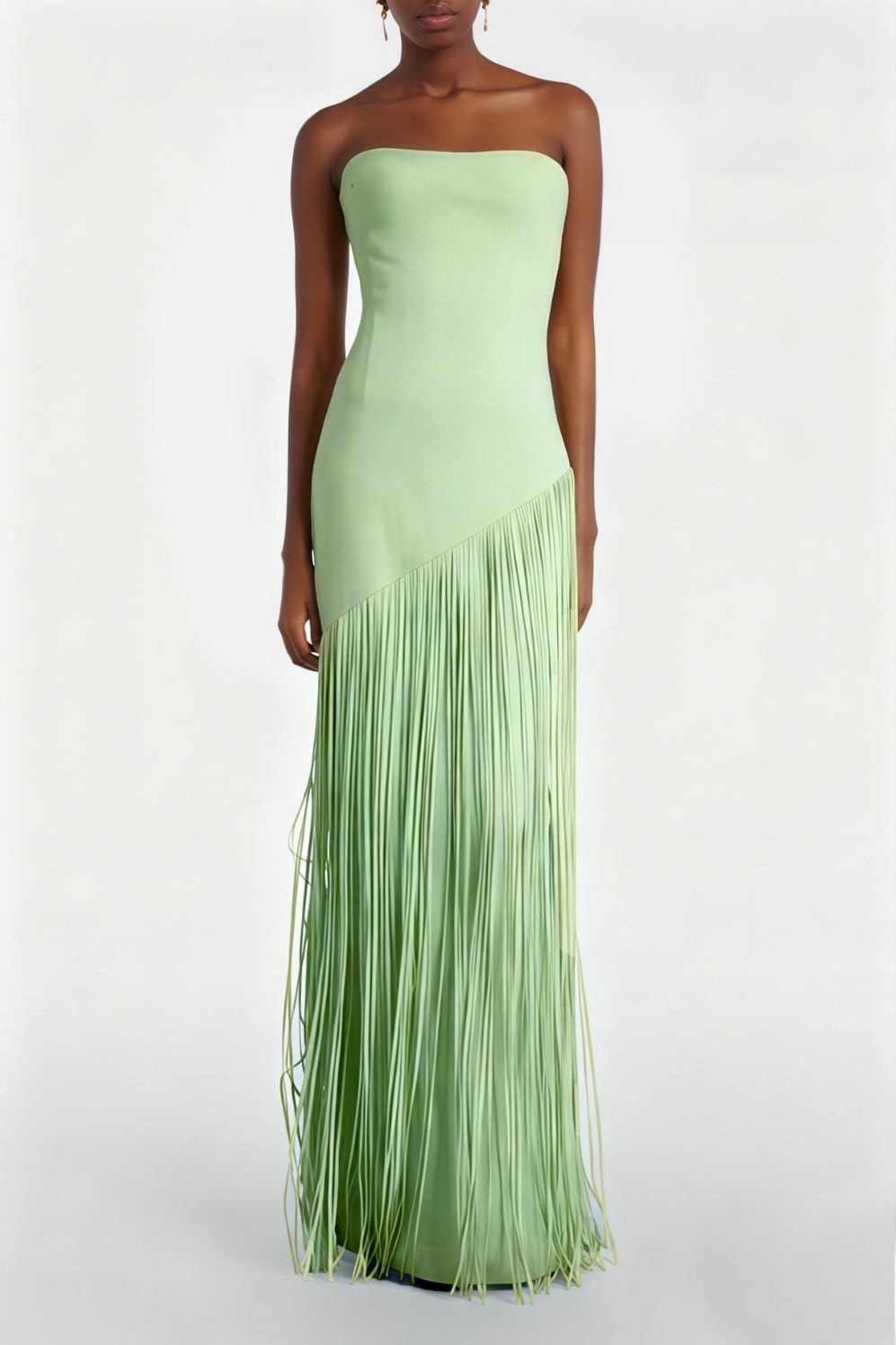 Apparat Fringed Maxi Dress with Shawl