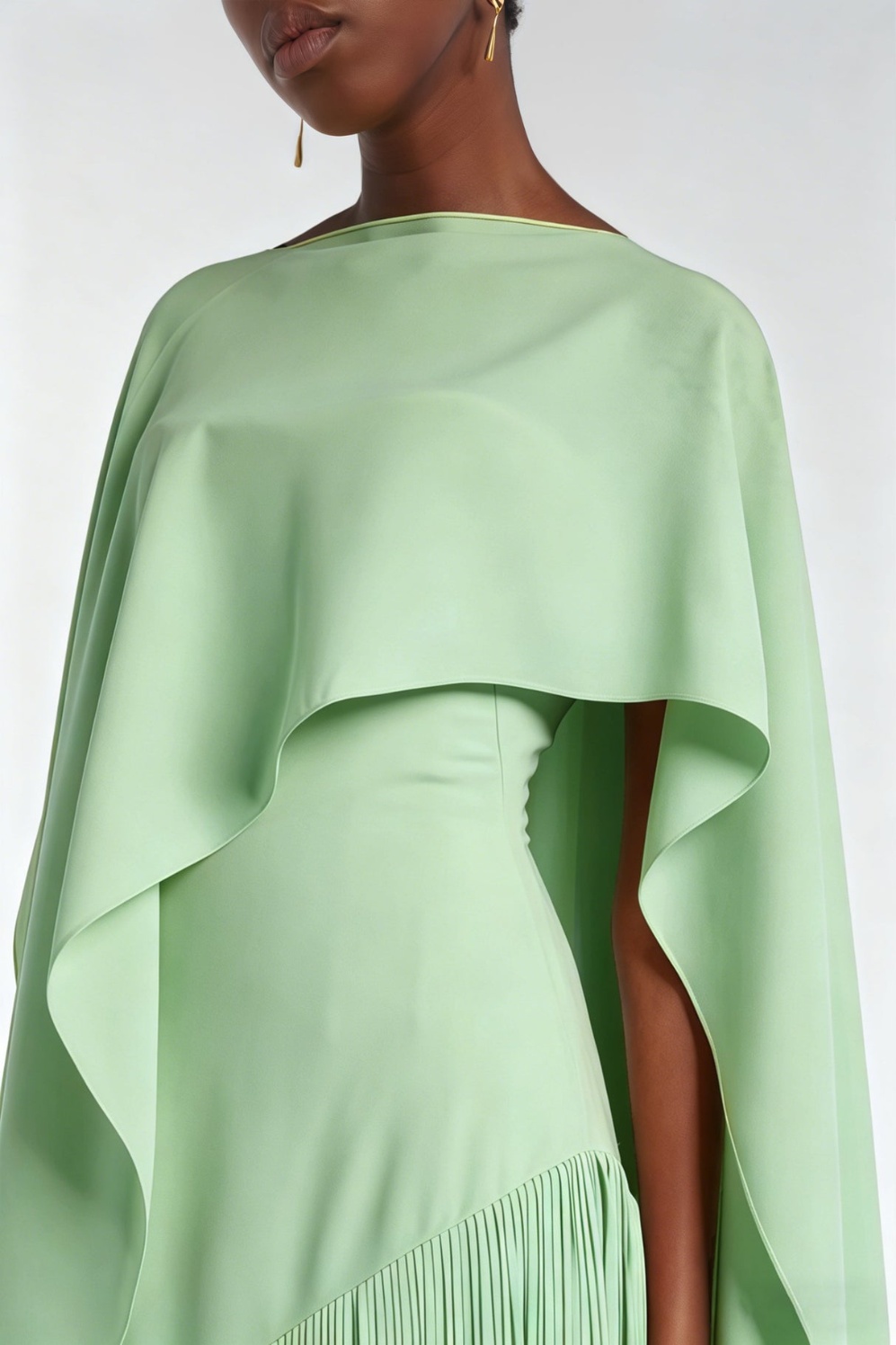 Apparat Fringed Maxi Dress with Shawl