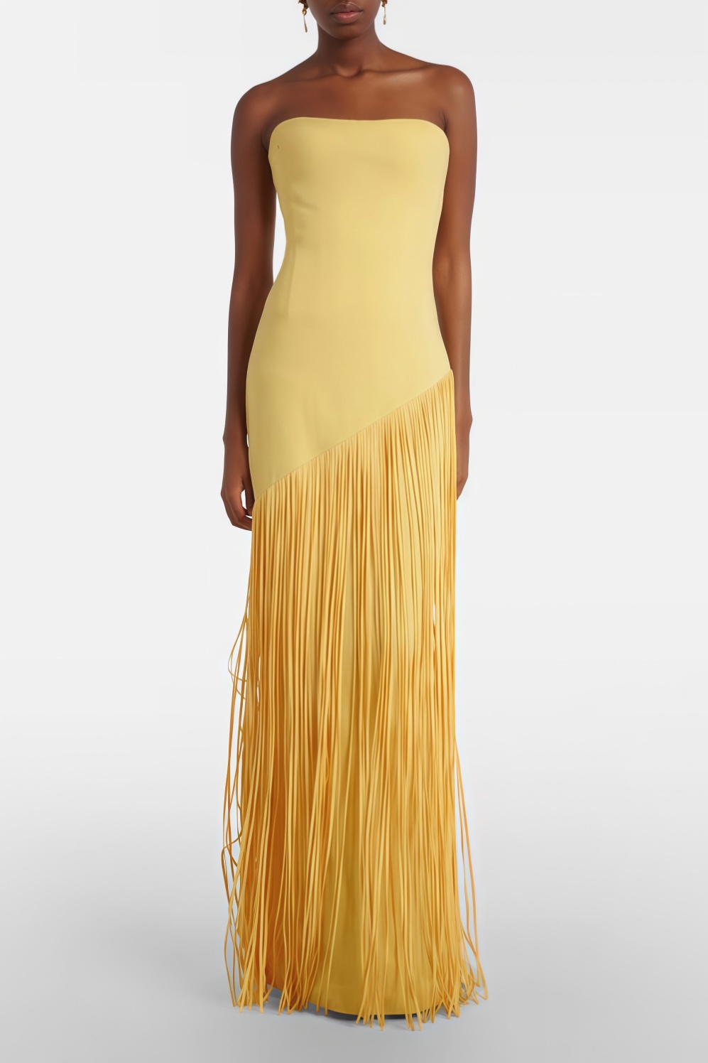 Apparat Fringed Maxi Dress with Shawl