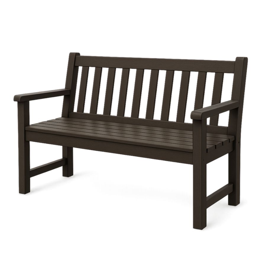 Gartenbank Holz Kunststoff Braun 2-Sitzer 120 cm-Runeloft