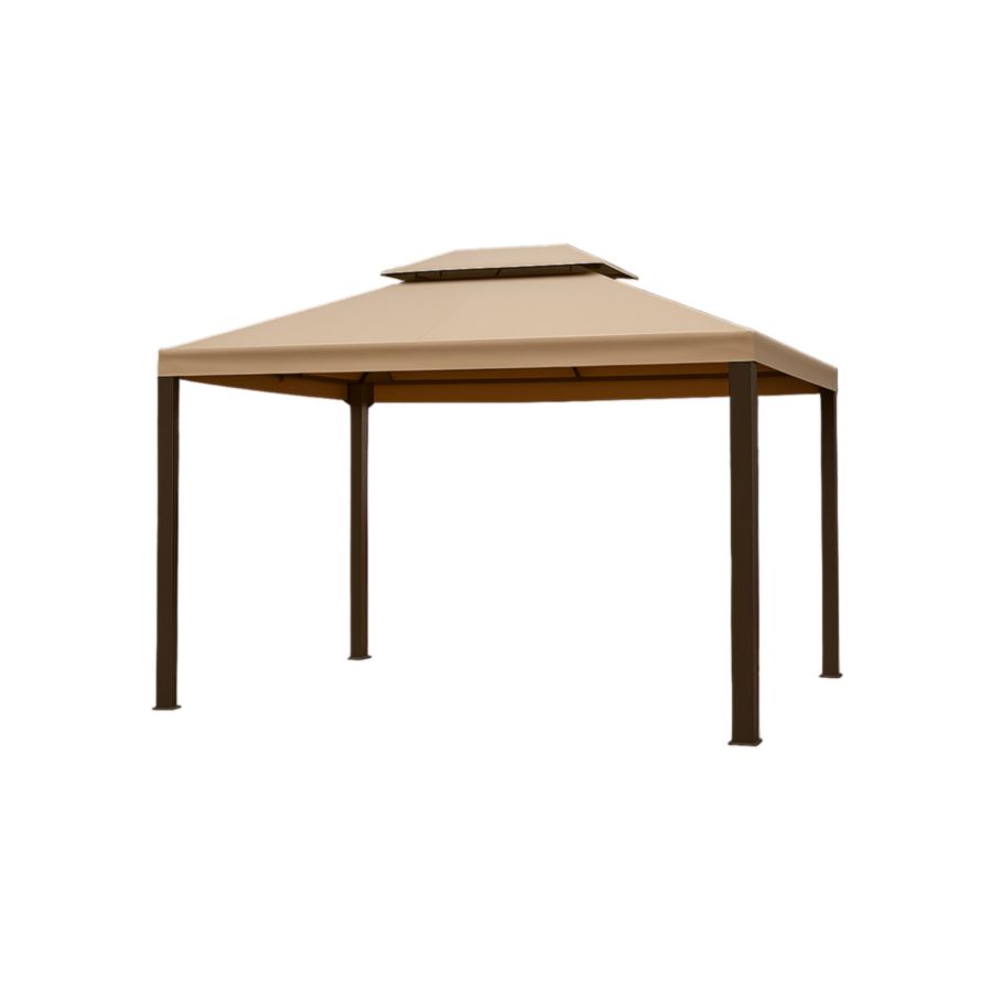 Gartenpavillon Aluminium Polyester Beige 300x300 cm-Runeloft