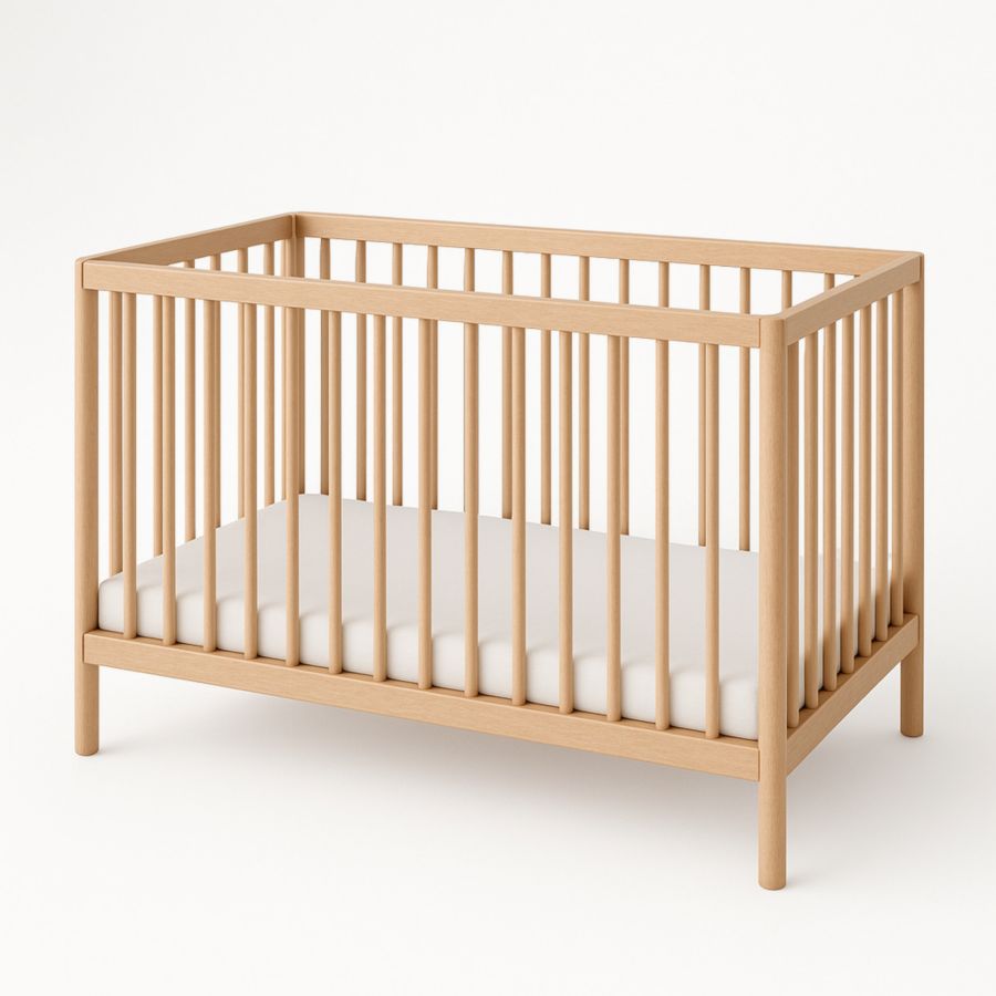 Babybett Holz Natur Rechteckig-Runeloft