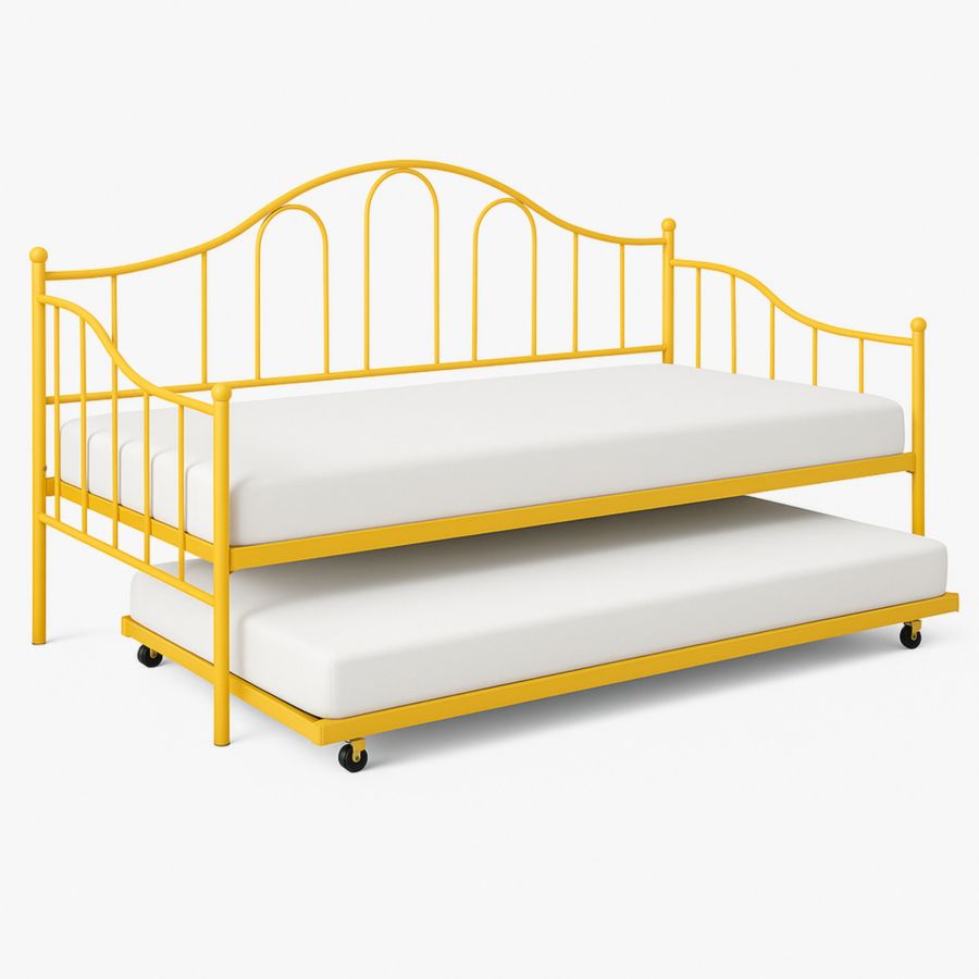 Tagesbett mit Ausziehbett Gelb 200x90 cm-Runeloft