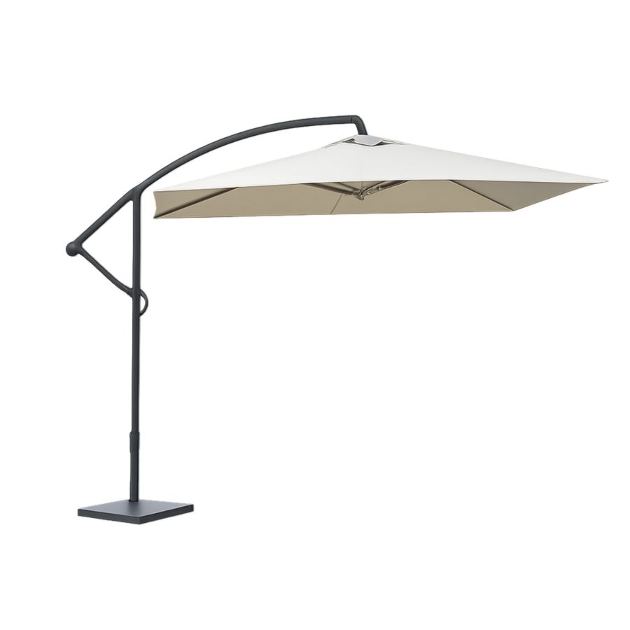 Ampelschirm Polyester Beige Schwarz Quadratisch 300x300 cm-Runeloft