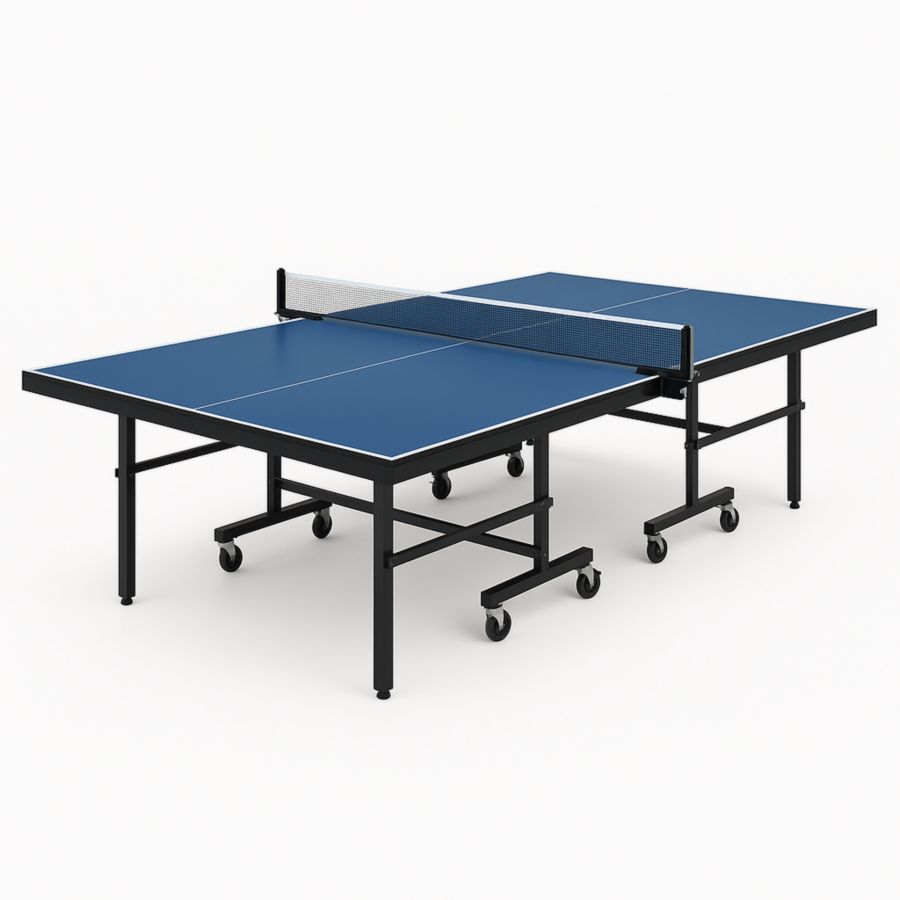 Klappbarer Tischtennistisch Blau Stahlrahmen 274x152.5x76 cm-Runeloft