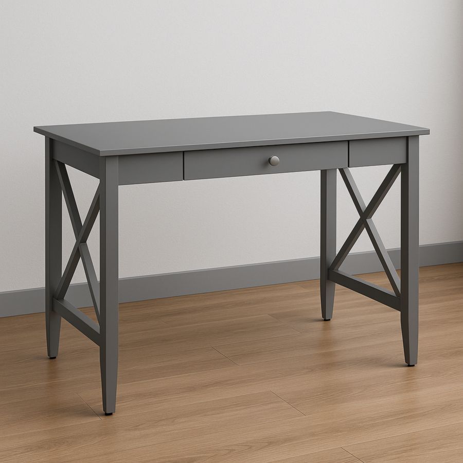 Schreibtisch Holz Grau Rechteck 120x60x75 cm-Runeloft