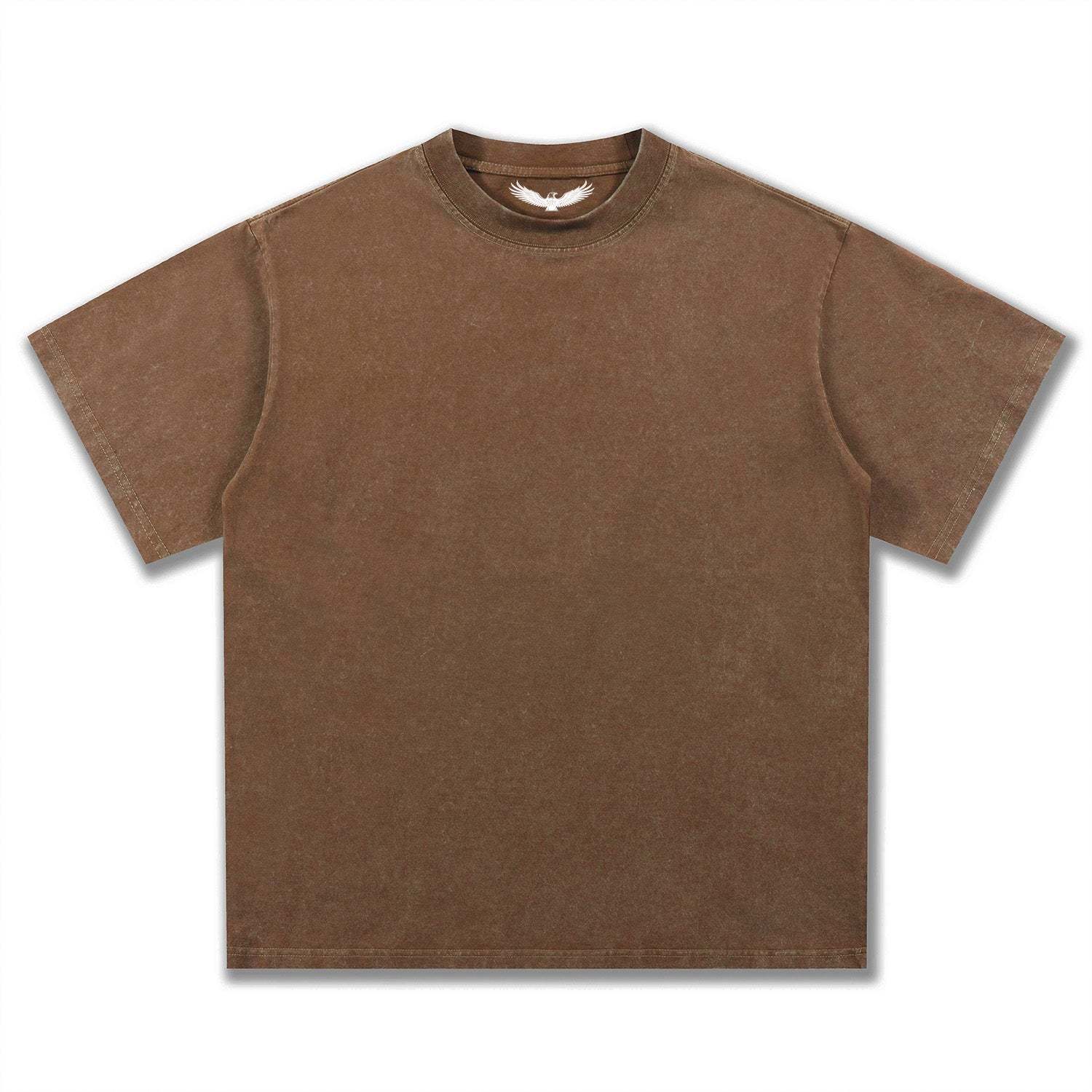 WASHED BROWN T-SHIRT（This item must be purchased together with a design from our store.）