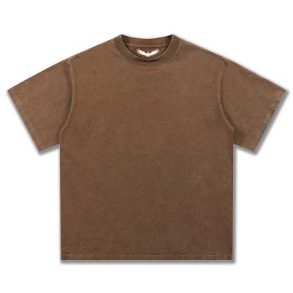 WASHED BROWN T-SHIRT（This item must be purchased together with a design from our store.）