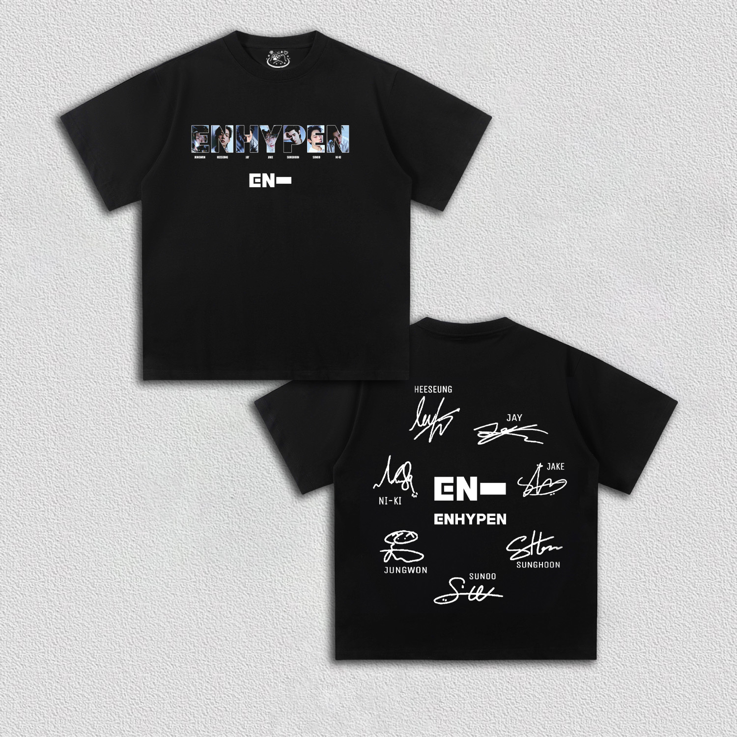 ENHYPEN 全員サイン　エナイプン　エンハイプンTシャツ B-ENHYPEN – onlynicer