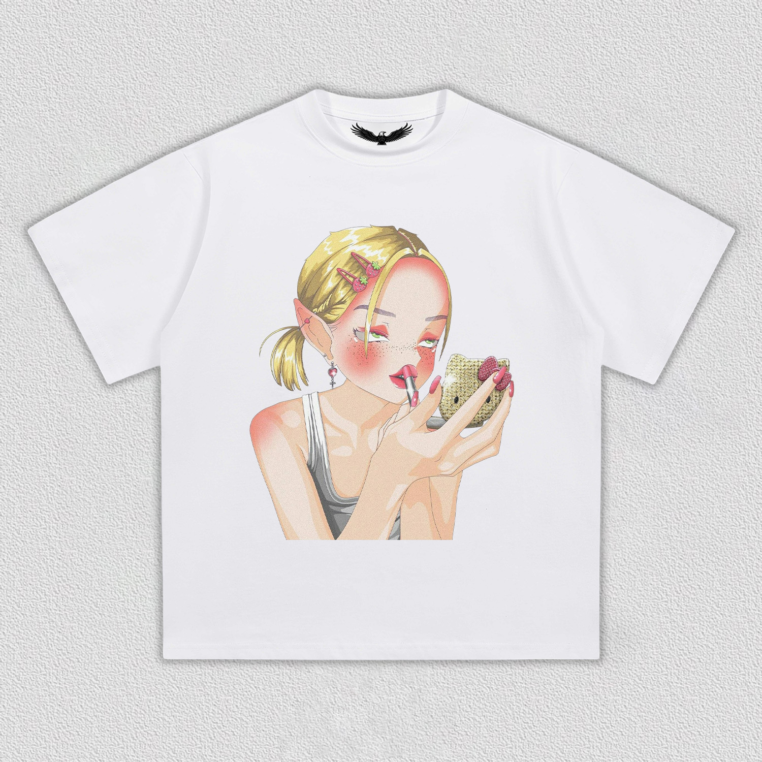 Girl wearing lipstick   TEE