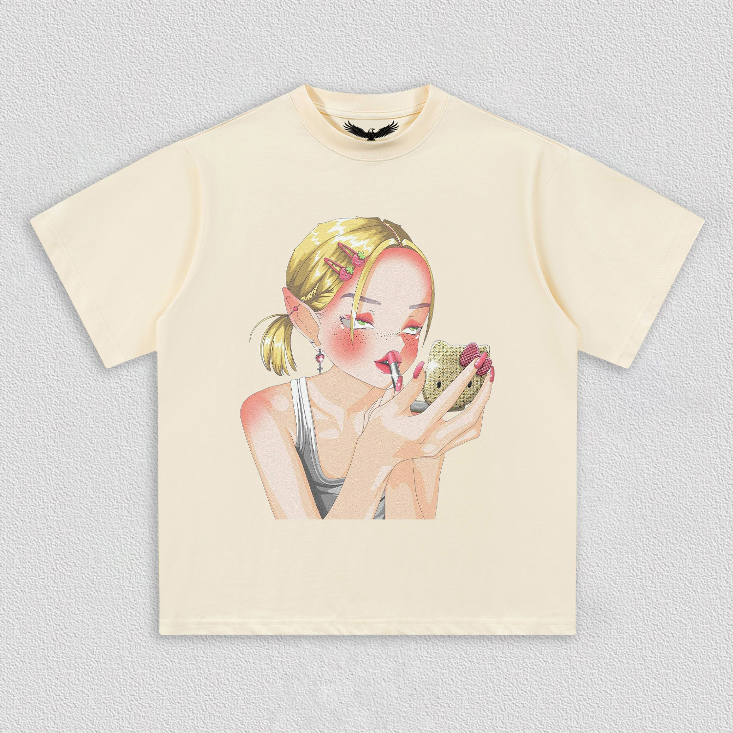 Girl wearing lipstick   TEE