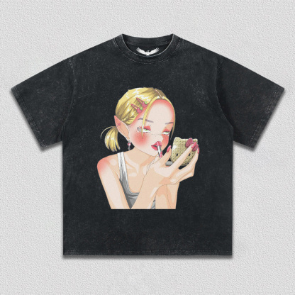 Girl wearing lipstick   TEE