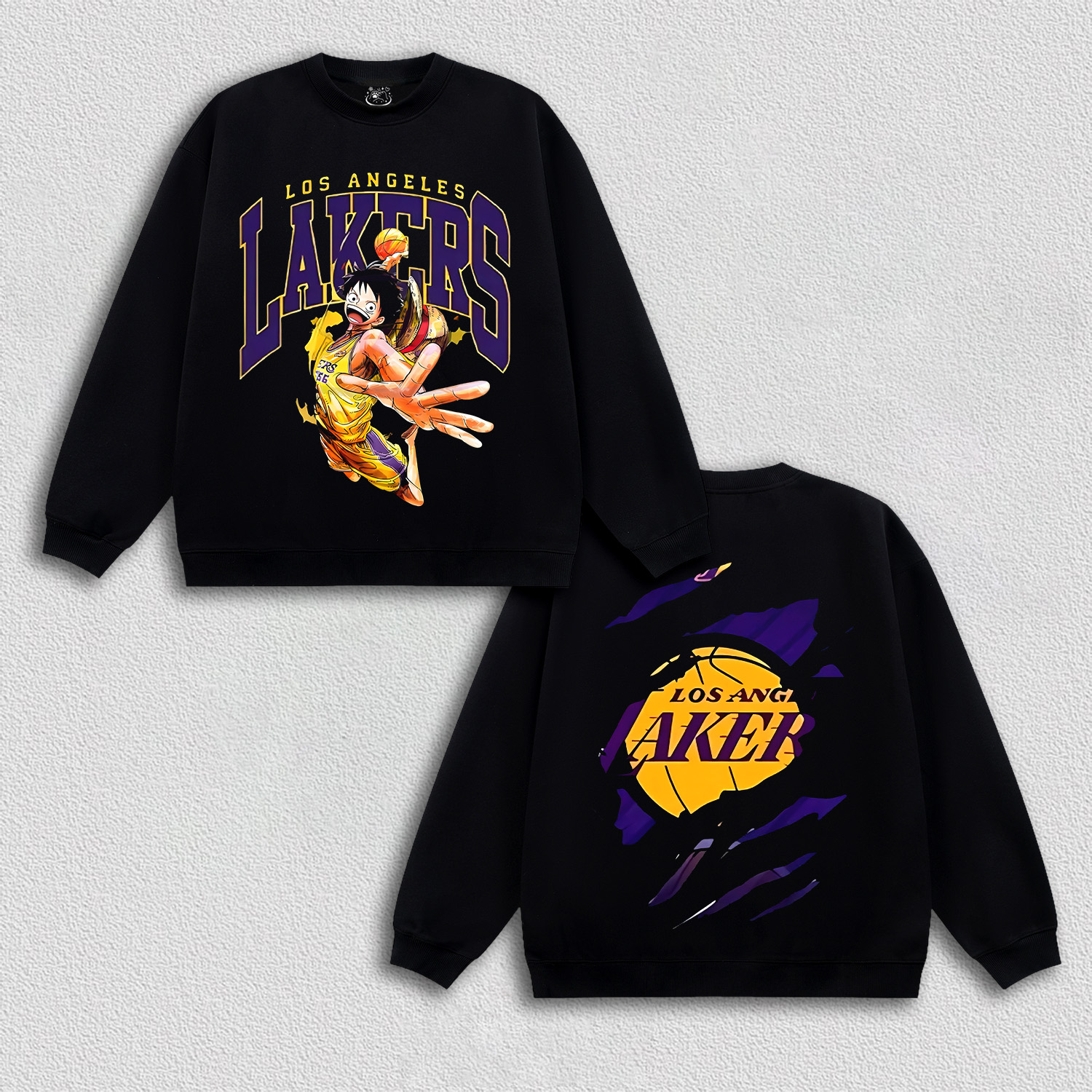 LUFFY TEE丨LAKERS X ONE PIECE HOODIES-DS