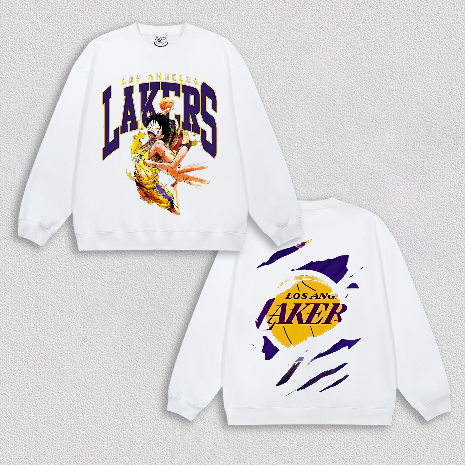 LUFFY TEE丨LAKERS X ONE PIECE HOODIES-DS