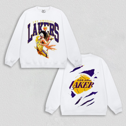 LUFFY TEE丨LAKERS X ONE PIECE HOODIES-DS