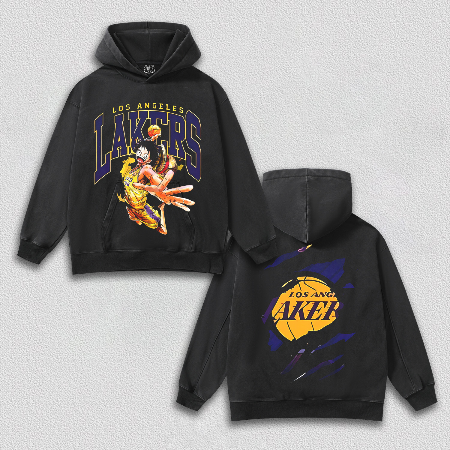LUFFY TEE丨LAKERS X ONE PIECE HOODIES-DS