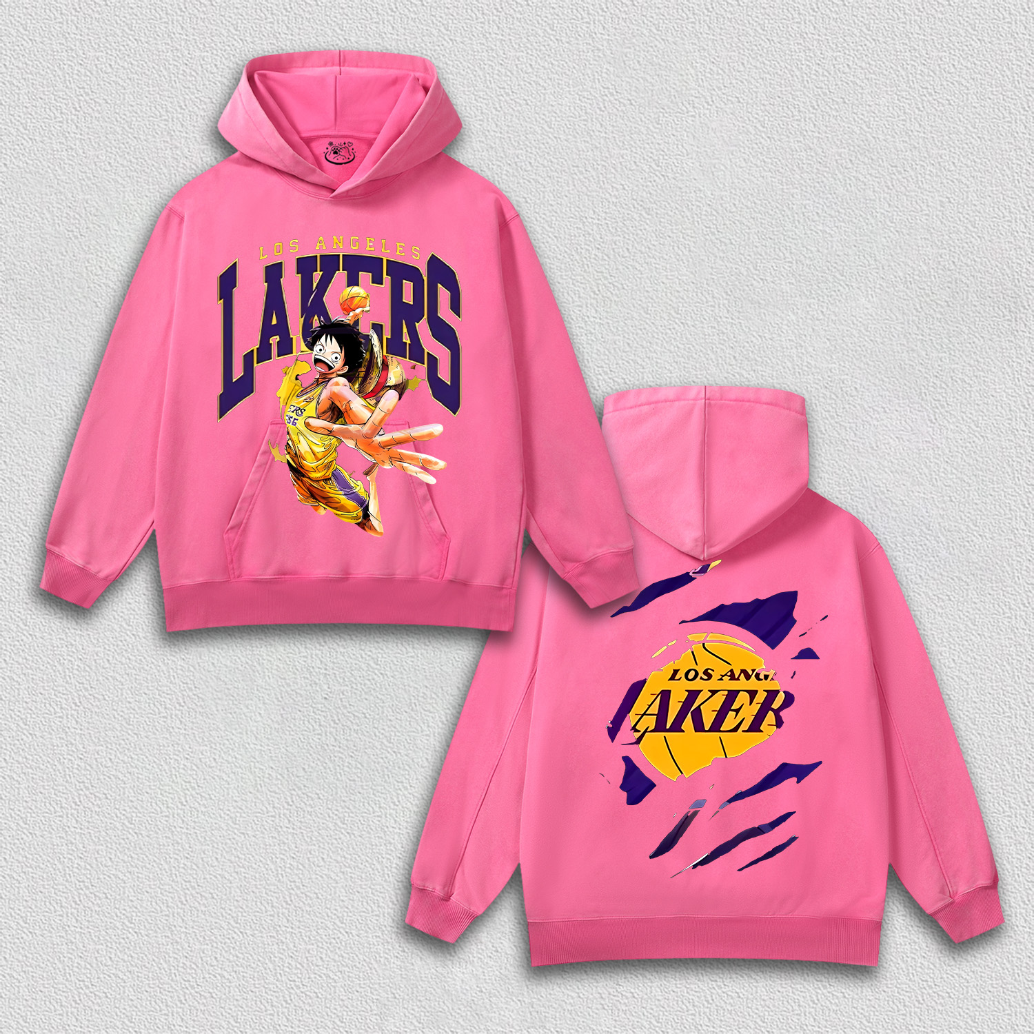 LUFFY TEE丨LAKERS X ONE PIECE HOODIES-DS