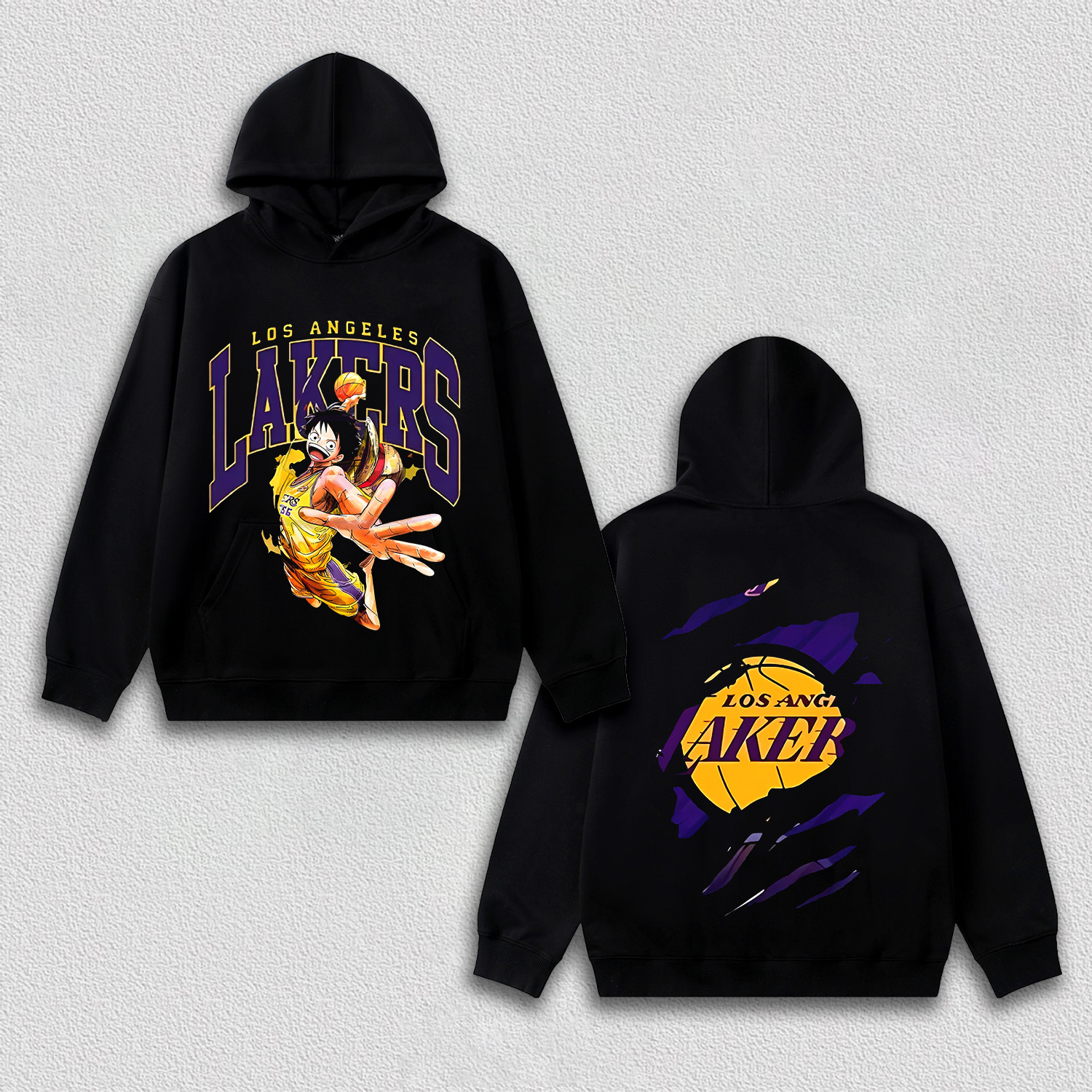 LUFFY TEE丨LAKERS X ONE PIECE HOODIES-DS