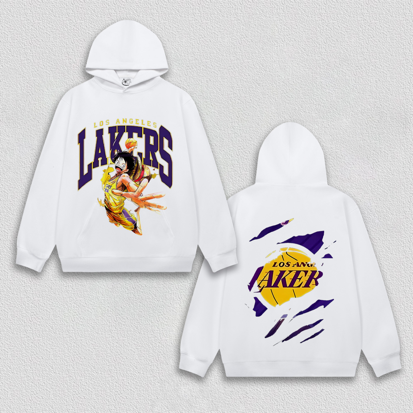 LUFFY TEE丨LAKERS X ONE PIECE HOODIES-DS