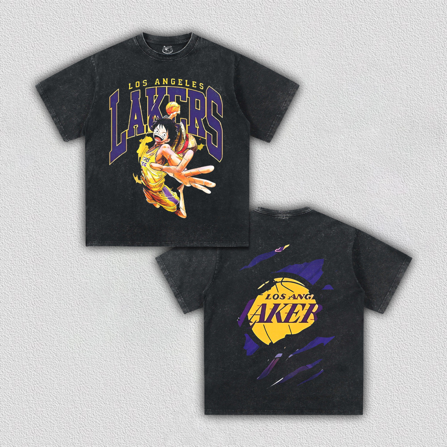 LUFFY TEE丨LAKERS X ONE PIECE-[DS]